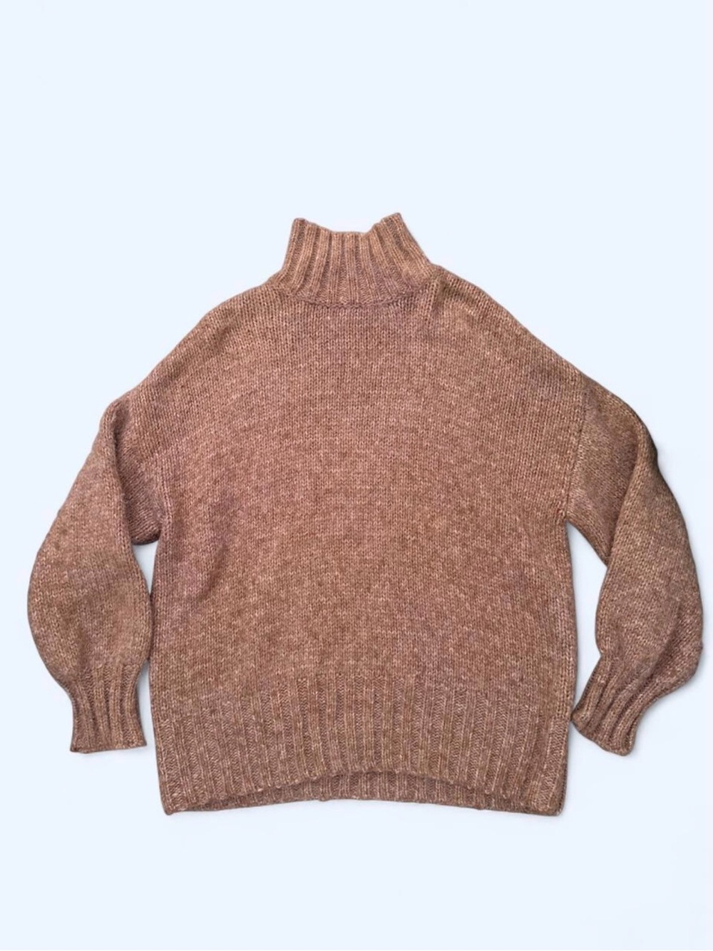 Lisa Says Gah Oversized Chunky Knit Beige Sweater Women’s Size Small